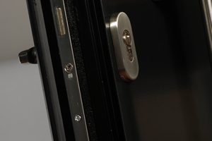 modern black front door