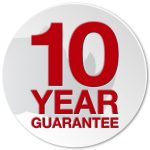 Peace of mind 10 year Manufacturer Guarantee