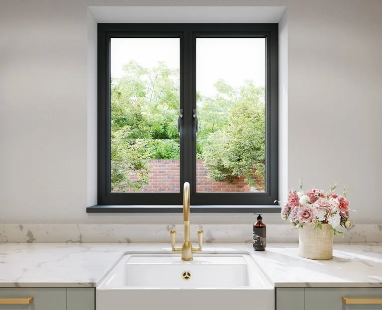 58BW ST Window Internal Black aluk home