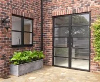 modern exterior French doors double glazed aluminium