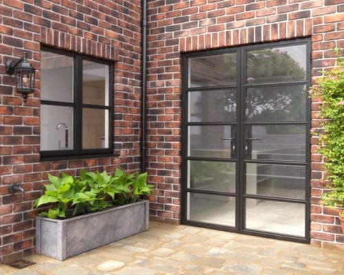 Classic French External v2 modern exterior French doors double glazed aluminium